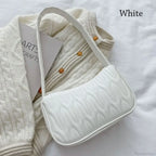Solid Color PU Leather Women Shoulder Bag