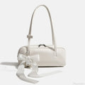 Solid Color Zipper Shoulder Bag for Women