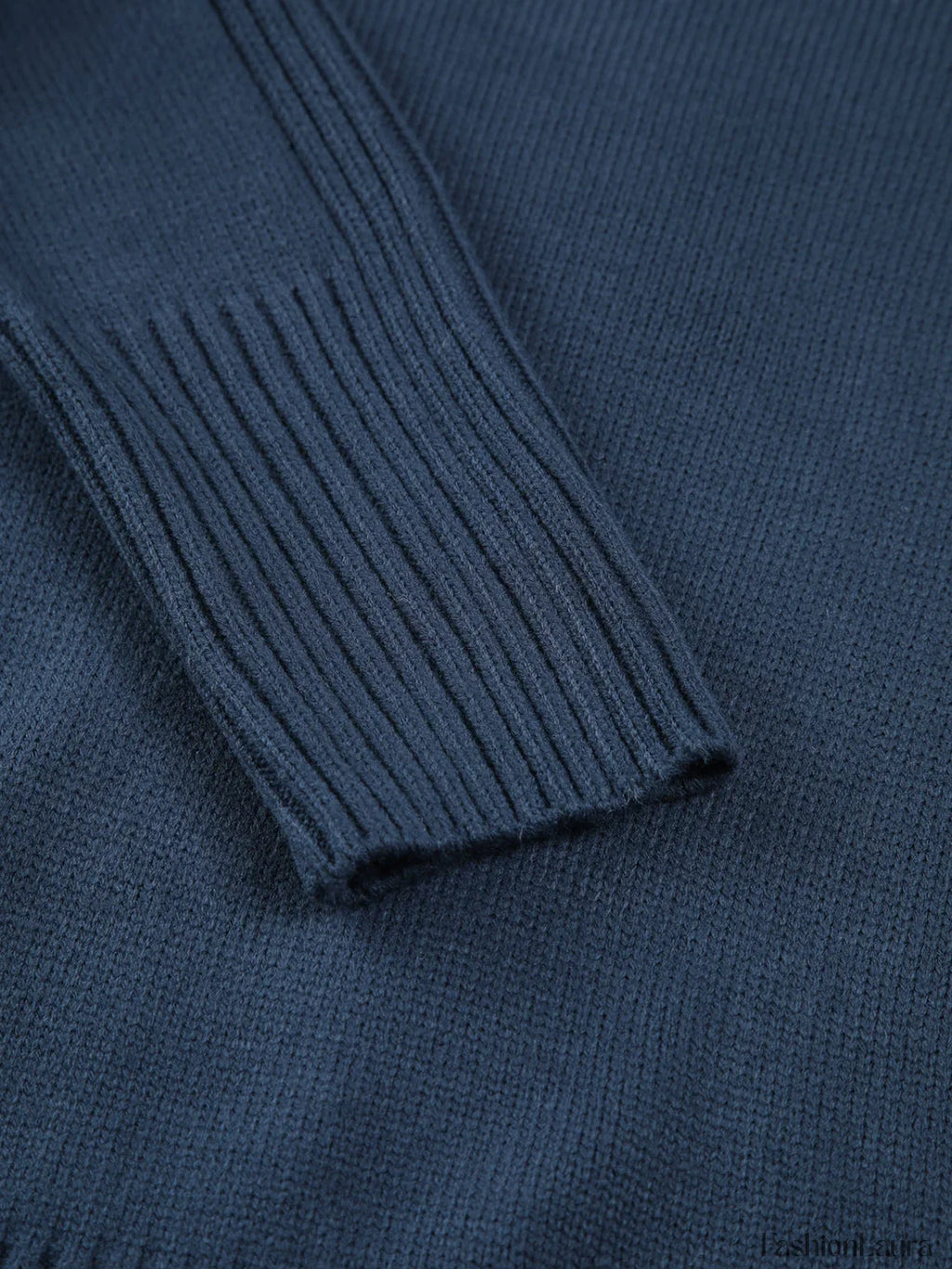 Solid High Neck Knit Sweater