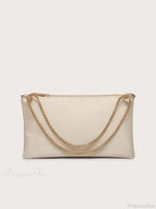 Solid Metal Chain Underarm Evening Wedding Clutch Bag
