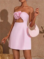 Solid Off-Shoulder Mini Dress