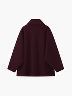 Solid Oversized Pocket Button Coat