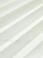 Solid Pleated Strapless Split Dress