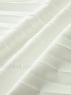 Solid Pleated Strapless Split Dress
