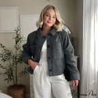 Solid Single-breasted Short Cotton Chic Lapel Long Sleeves Warm Elegant Coat