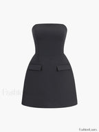 Solid Tube Mini Dress