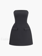 Solid Tube Mini Dress
