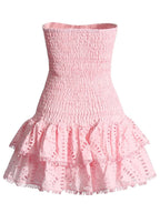 Sophia Sleeveless Spliced Ruffles Mini Dress