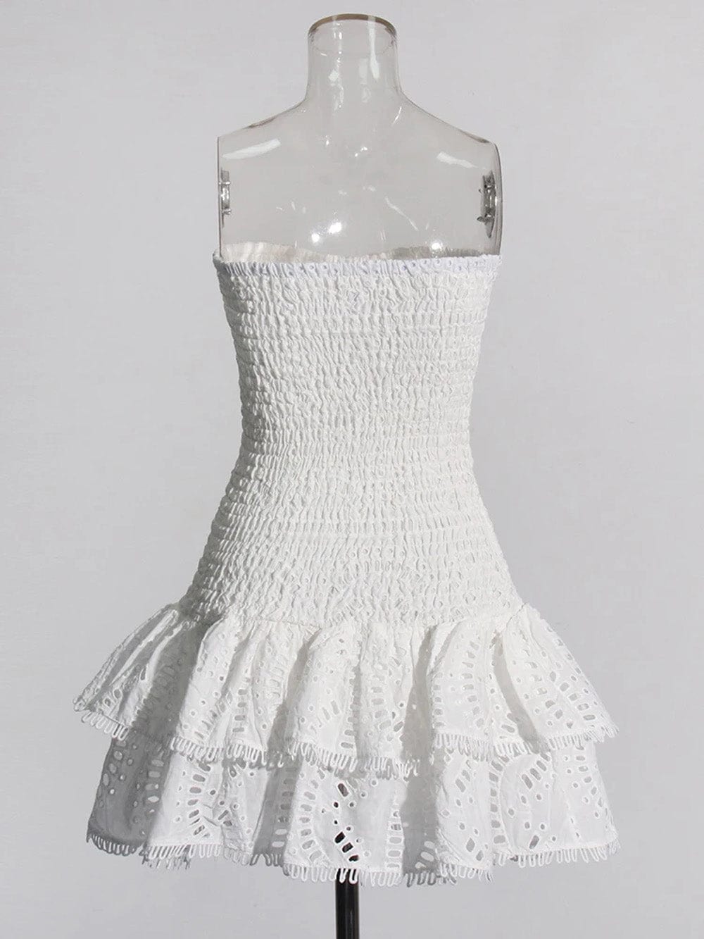 Sophia Sleeveless Spliced Ruffles Mini Dress