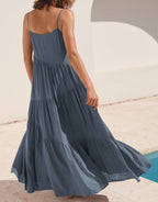 Abelia Premium Asymmetrical Maxi Dress for Summer Boutique Collection
