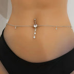 Sparkling Chain Gothic Dangle Belly Ring
