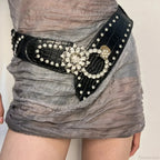 Sparkling Gothic Blossom Rebel Metal Belt