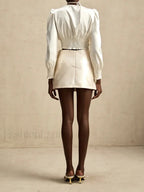 Spliced Appliques Party Skirt