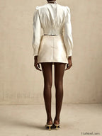 Spliced Appliques Party Skirt