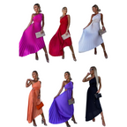 Alberta Luxe Maxi Dress with Hemstitch Evening Wear Edit