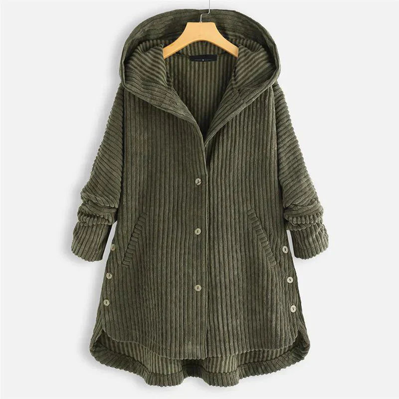 | Ribbed Hooded Coat