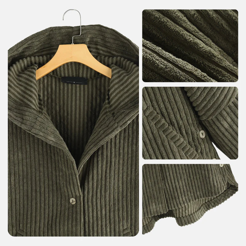 | Ribbed Hooded Coat