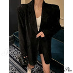 Spring Autumn Silver Sequin Oversized Office Lady Elegant Party Blazer