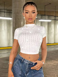 Spring Summer Sweet Spice Girl Slimming Crop Top
