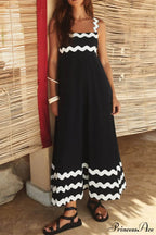 Square Collar Stylish Spaghetti Straps Dress