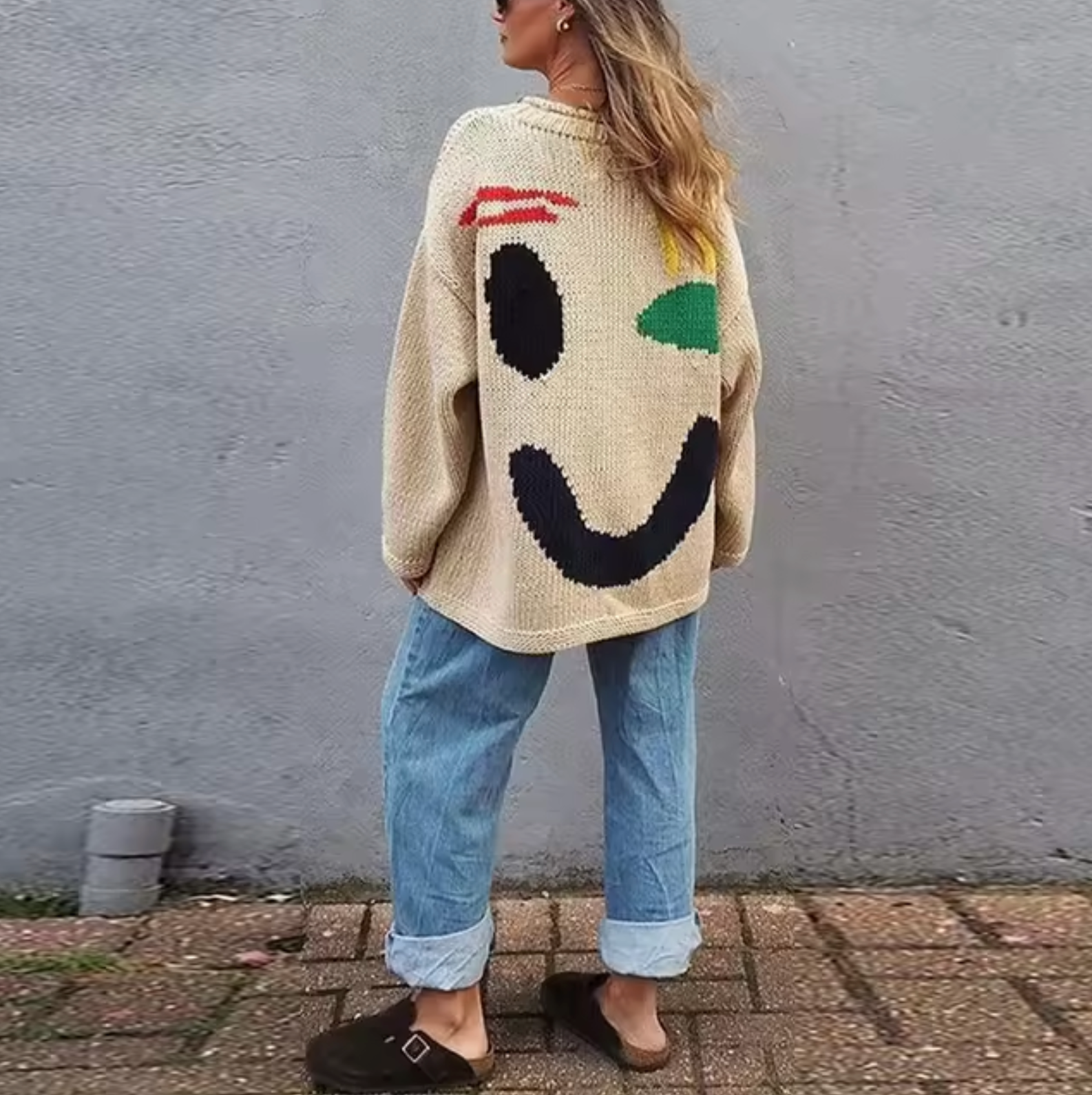| Oversized cotton knit sweater