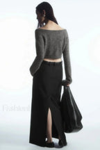 Standard Fit Wide Neck Cardigan