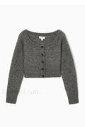 Standard Fit Wide Neck Cardigan