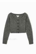 Standard Fit Wide Neck Cardigan