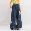 Star Baggy Denim Wide Leg Pants
