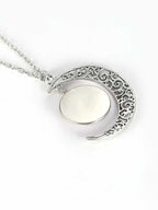 Starry Sky Round Moon Pendant Necklace