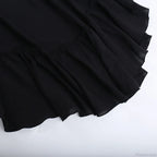 Steampunk Ruffle High Low Skirt