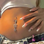 Stellar Crystal Dangle Gothic Belly Ring