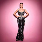 Strapless Sequin Flower Bandage Prom Dress