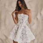 Strapless Short Cocktail Wedding Dress