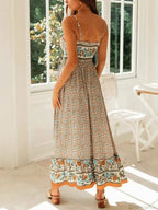 Strapless Vacation Summer Maxi Beach Boho Dress