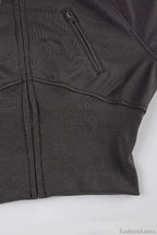 Street Style Fur Trim Sweatshirt Jacket