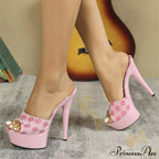 Street Style Women Sexy Stripper 13CM Platform Sandals Peep Toe High Heels Party Prom Shoes