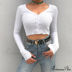 Stretchy Long Sleeve Crop Tops Cardigan