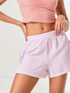 Striped Bow Tie-Up Split Short