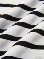 Striped Crop Bodycon Knit Top