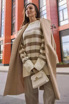 Striped Loose Knit Pullover Sweater