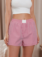 Striped Loose Wide Leg Lounge Short