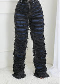 Striped Medieval High Waist Zipper Pant