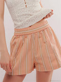Striped Pocket Loose Casual Shorts