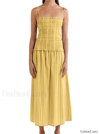 Striped Spaghetti Patchwork Maxi Dress