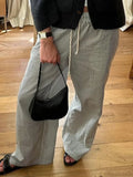 Striped Summer Loose Long Drawstring Pant