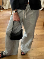Striped Summer Loose Long Drawstring Pant