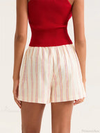 Striped Wide Leg Pocket Short