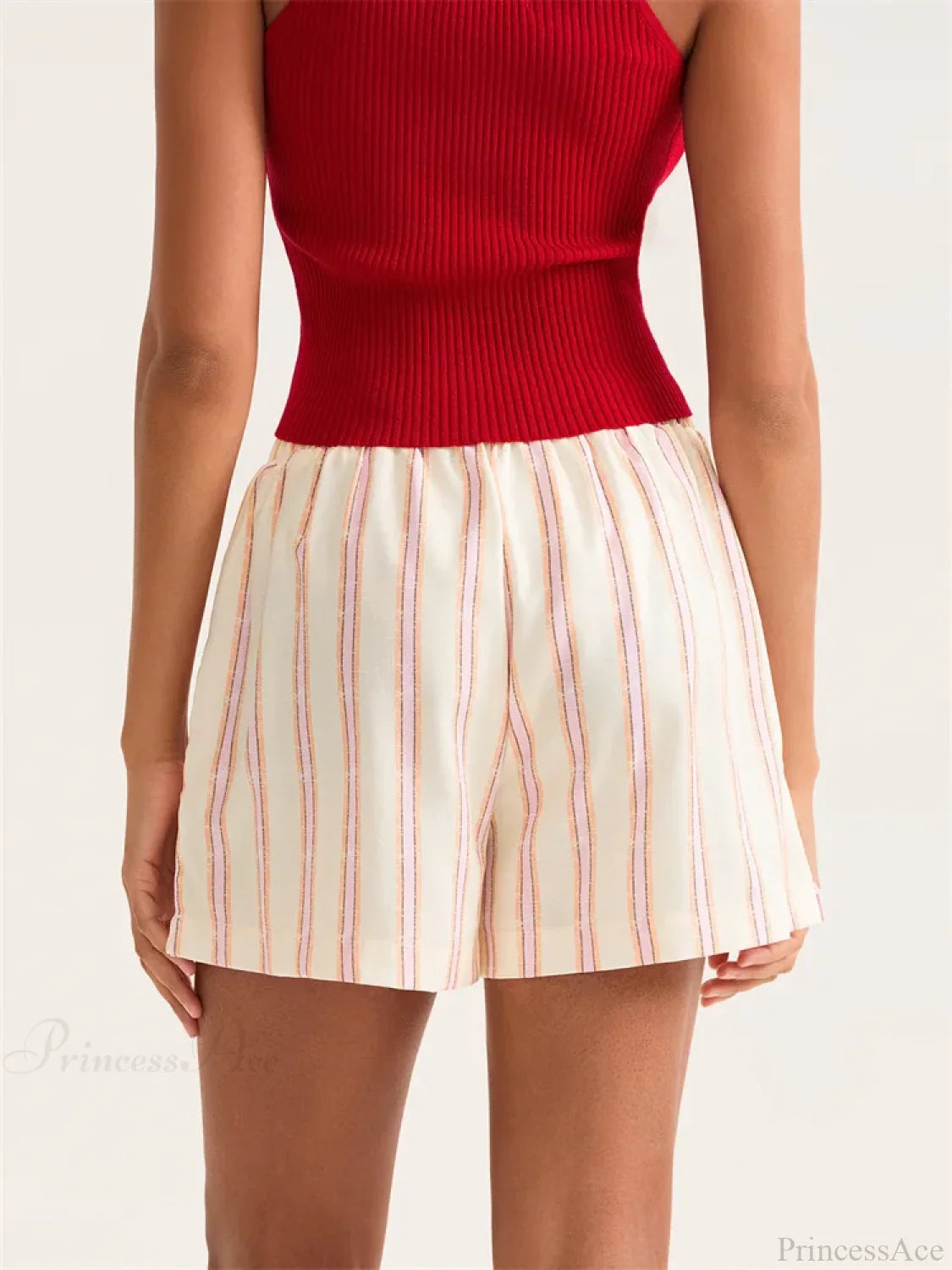 Striped Wide Leg Pocket Short