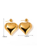 Peach Heart Drop Earrings
